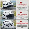 PJT Ultra-Light Bicycle Helmet Lightweight PC Shell & EPS Foam Construction Cycling Helmet MTB 18 Ventilation Vents Bike Helmet