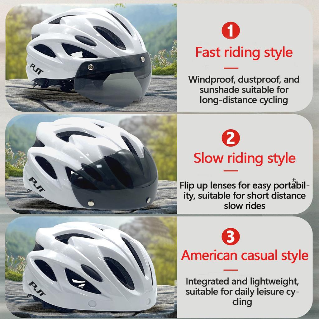 PJT Ultra-Light Bicycle Helmet Lightweight PC Shell & EPS Foam Construction Cycling Helmet MTB 18 Ventilation Vents Bike Helmet