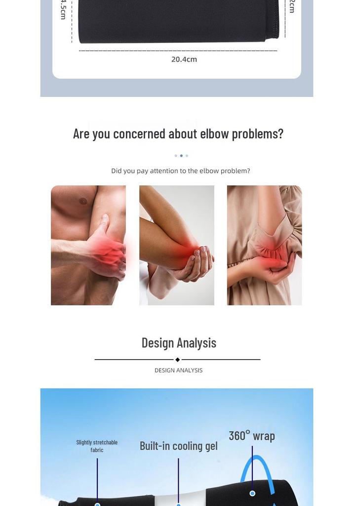 Dual-Use Gel Ice Pack Elbow and Knee Support - High Elasticity, Pressure Relief, Shock Absorption, Hot/Cold Therapy Gear.