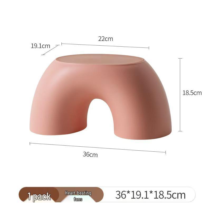 Creative Rainbow Storage Stool for Kids - 3D Cushion, Non-slip, Round Foot Stool for Living Room or Shoe Changing.