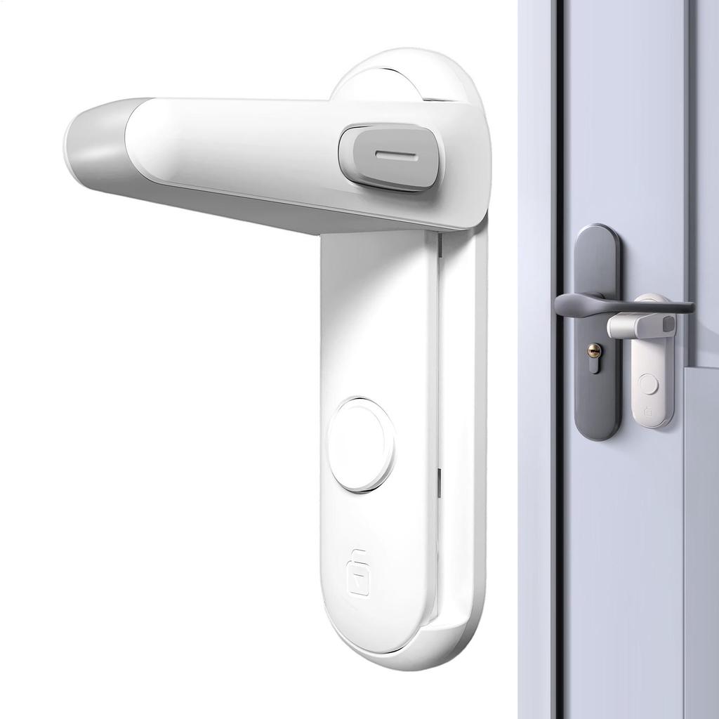 Door Lock for Kids No Drilling Universal Security Handle Latch Door Child Lock Safety Latch for Home Bedroom Living Room Kitchen