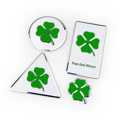 Universal Creative Multi Shape Car Decorative Sticker 1 X 3D Metal Four Leaf Clover Logo Car Label Sticker Car Decal Car Scratch Shielding Sticker