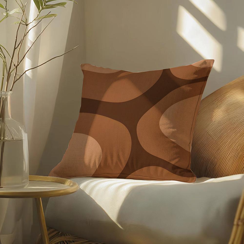 Creamywhitebrown Pillow Case Pillowcase, Double-Sided Printed, Sofa Cushion, Bedroom Headboard