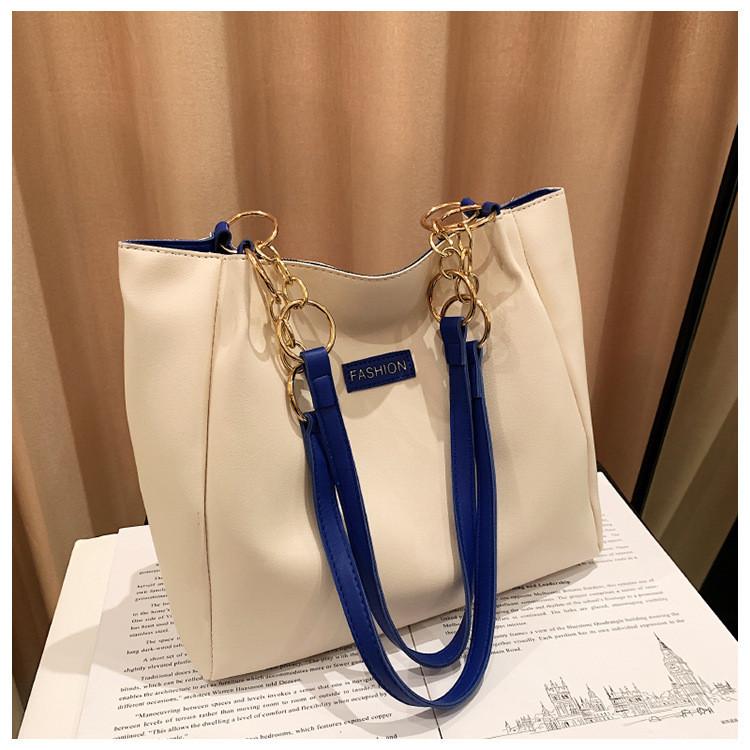 Модная городская минималистичная сумка-тоут Женская повседневная сумка синий