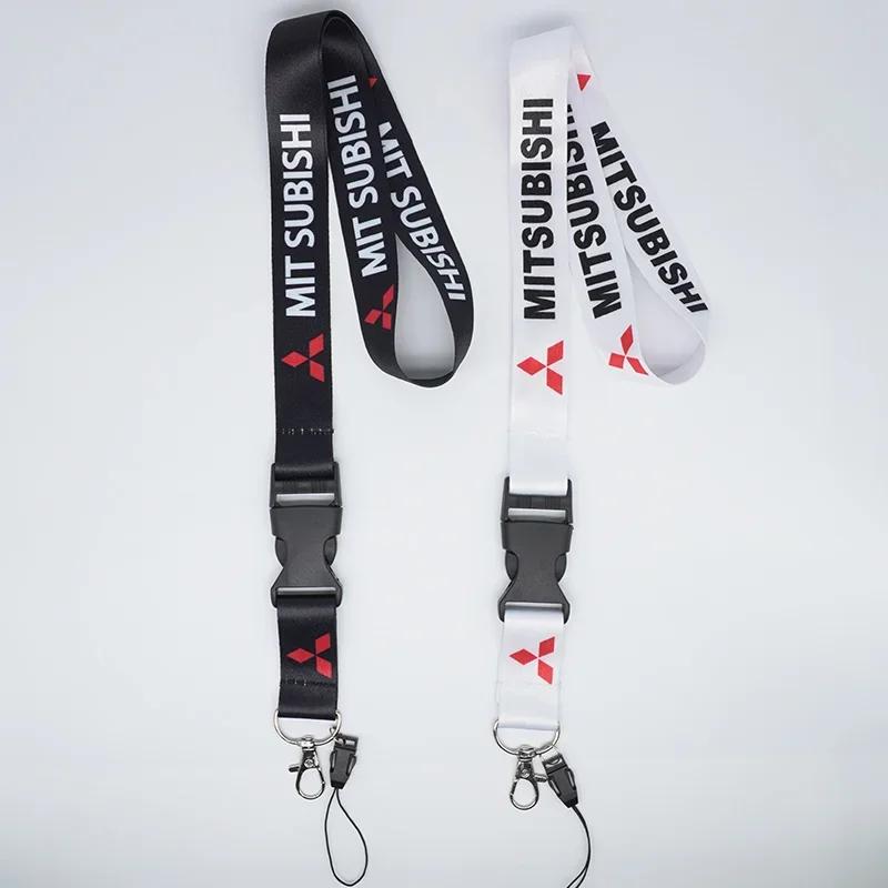 Porte-clés d'identification pour voiture Lanière pour téléphone portable Pour Mitsubishi Outlander Lancer 10 9 ASX RALLIART Eclipse L200