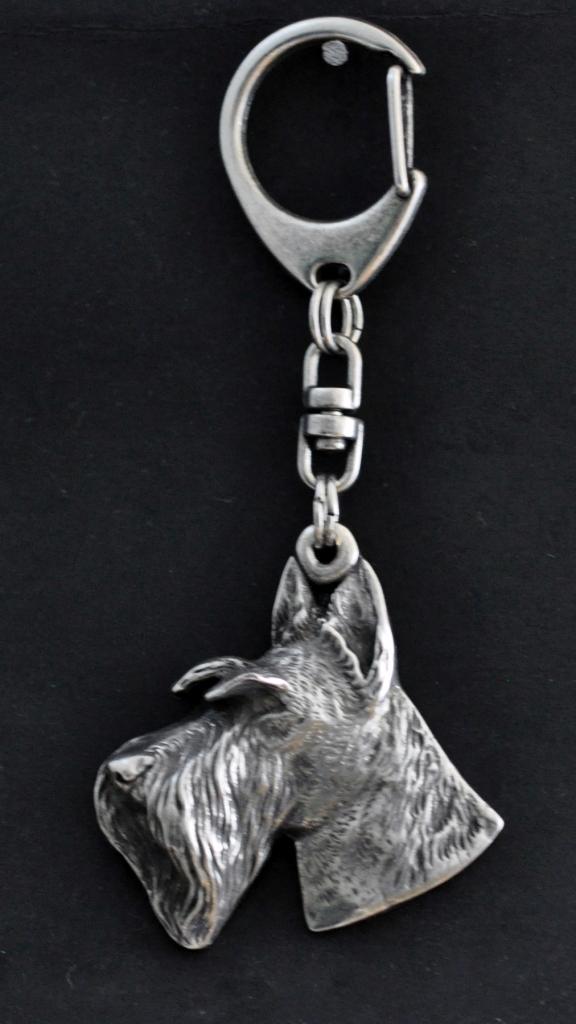 Scottish Terrier, Aberdeen Terrier, Scottie, Aberdeenie I - Versilberter Schlüsselanhänger mit Hund, Handtaschen-Dekoration, Rucksack-Anhänger der Marke Art-Dog