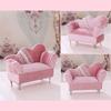 Openable Pink Furniture Jewelry Box Earrings Bracelet Ring Necklace Display Storage Cases Mini Armchair for Dollhouse