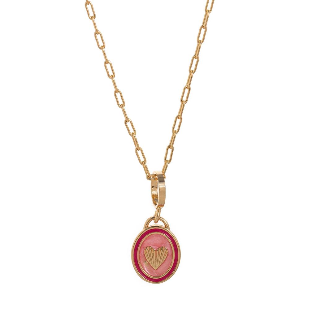 Colorful Drip Oil Butterfly Flower Heart Necklace - European & American Fashion Style