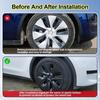 For Model Y Hubcaps 19 Inch Wheel Covers 19''  Wheel Hub Caps Gemini Kit Fit Model Y Accessories 2024-2021 4 Pcs Rim Protector