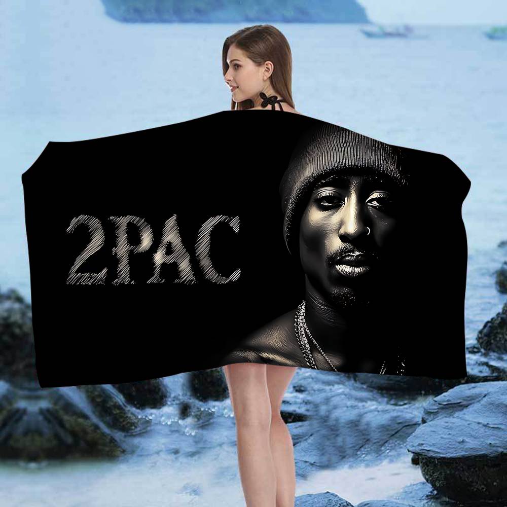 Rapper 2Pac Singer T-Tupacs Microfiber Blanket Quick Drying Beach Towels Oversized Printing Super Absorbent Pool Towel Blanket