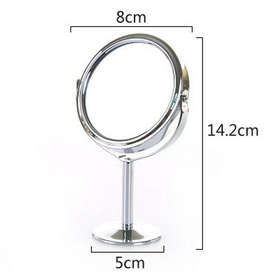 

Премиальное металлическое зеркало для макияжа: Настольная подставка, Идеально подходит для общежития или домашнего использования