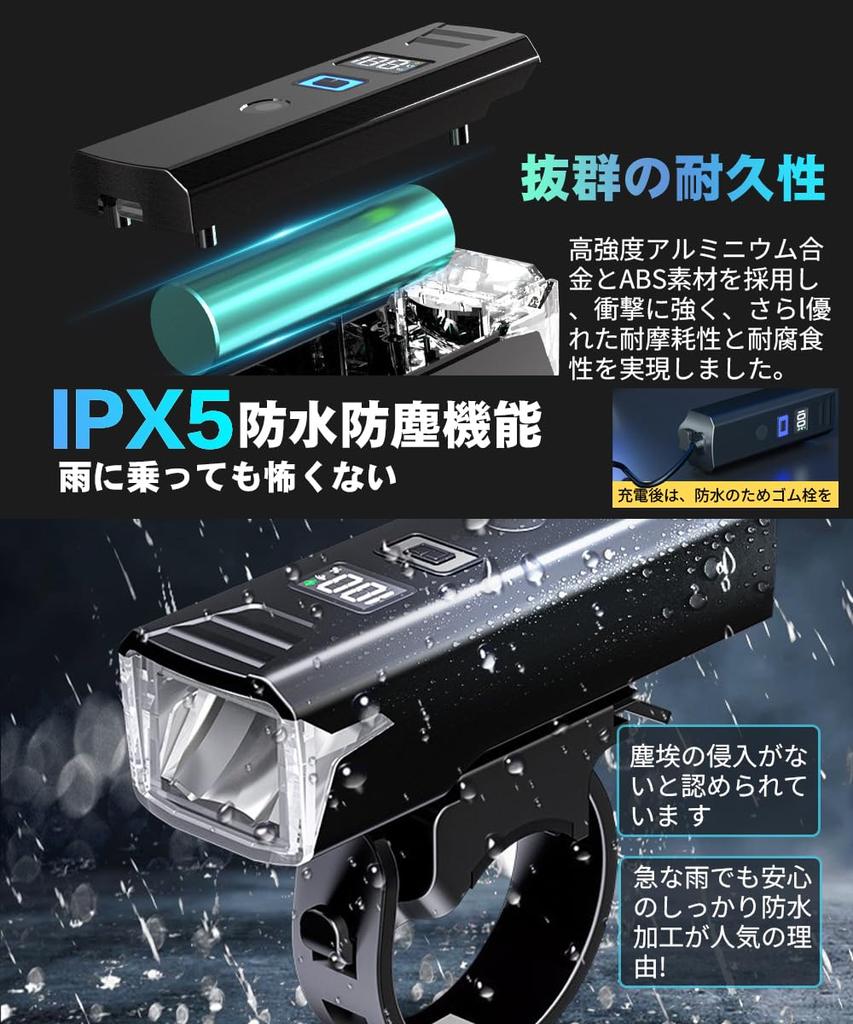 Bicycle Light with Light Automatic 2000 5 Lighting Wide IPX5 Bicycle Headlight for Cross Bikes and Road LED Battery Level USB Easy Compact and Perfect