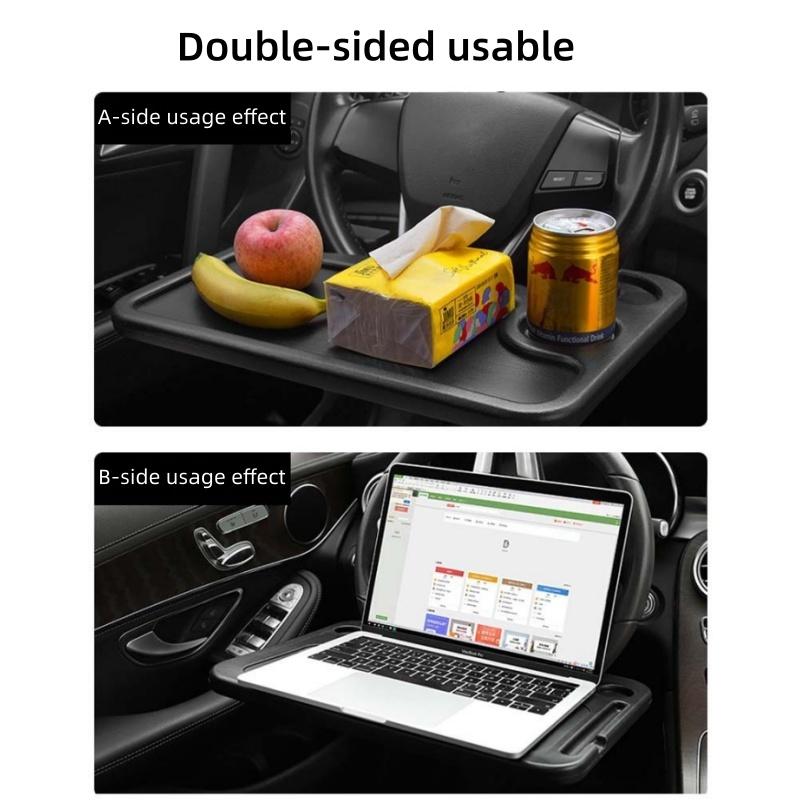 Car Portable Steering Wheel Table Bracket Car Steering Wheel Laptop Stand Beverage Food Coffee Tray Board for Working Eatingable