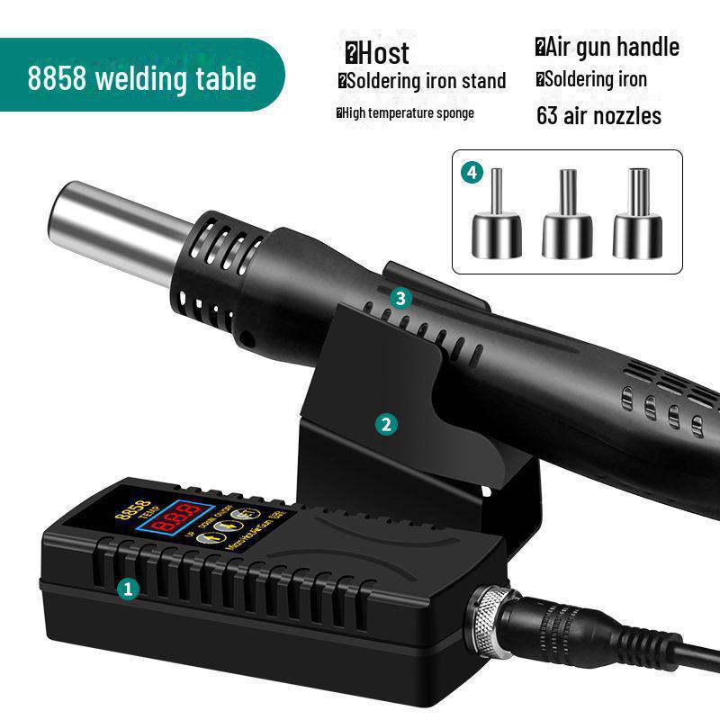 High-Power Dual Function Soldering & Desoldering Station with Hot Air Gun for Mobile Repair & Welding