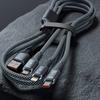 3-in-1 100W Cables 6A Fast Charging USB To Type-C Micro Wire Data Cord For Samsung Xiaomi iPhone Quick Charge USB Type C Cable
