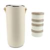 Vacuum Insulated Food Jar 3.4L Stainless Steel Wide Mouth Portable Sealed Leakproof Hot Food Container for Working White