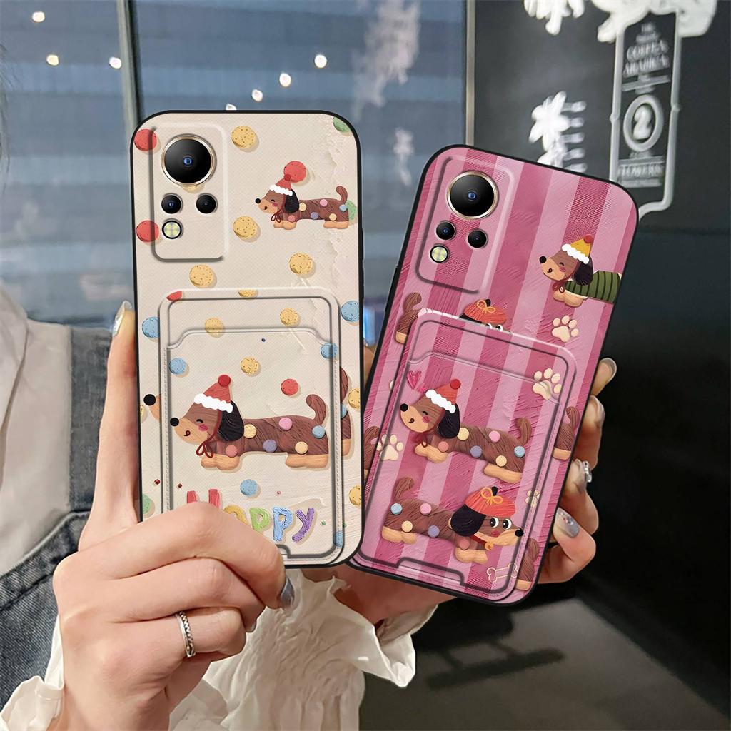 Silicone Anti-knock Phone Case For infinix Note12 G88 Durable Back Cover Dirt-resistant protective Card slot Cover Cute