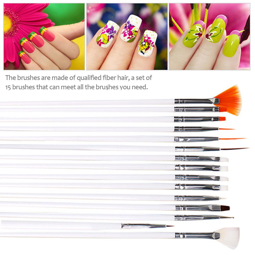 Nagelkunst-Werkzeugsatz, Nagelkunst-Malstift, Nagelpinsel, doppelseitige Punktierstifte, Glitzer-Strasssteine