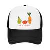 Eat A Rainbow Vegetable Funny Graphic Trucker Hat Adjustable Mesh Baseball Cap for Adults