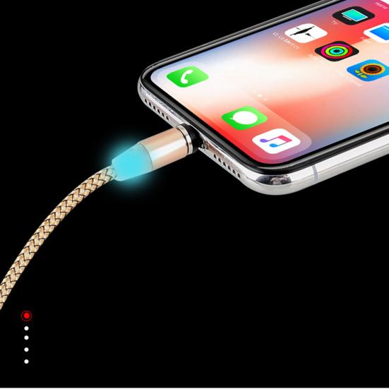 3A magnetisches USB-Kabel, schnelles Aufladen, Typ-C-Micro-USB-Rundkabel für Mobiltelefone