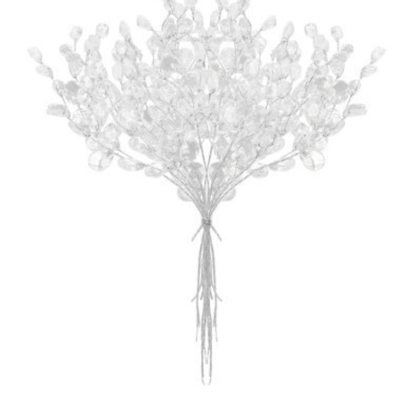 Elegant Acrylic Crystal Drop Flower Twig Picks 10Pcs for Wedding Bridal Bouquet Embellishment Use