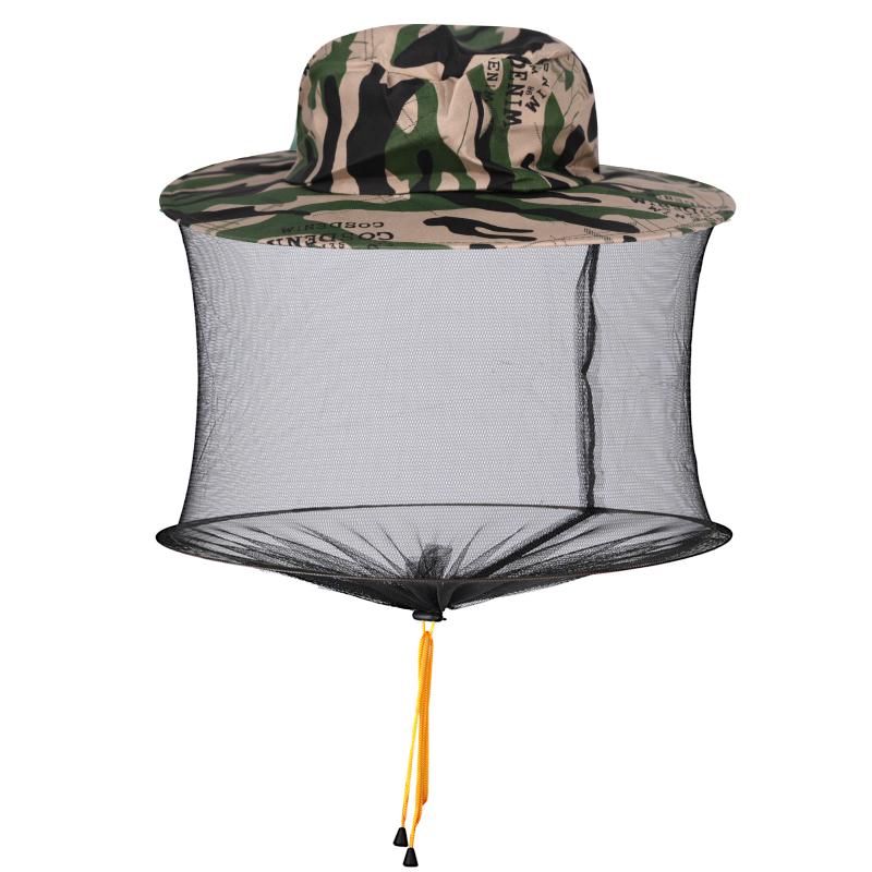 1pcs Bee Keeper Hat With Mosquito Net Prevent Beekeeping Protective Bee Insect Net Veil Hat Outdoor Sunshade Beekeeper Supplies