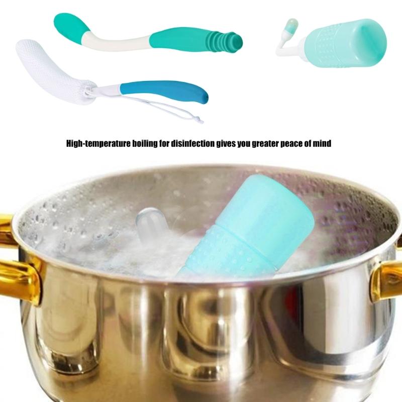 Langstiel-Badebürste und Perineal-Wascher-Set Kunststoff-Toilettenhilfsmittel Werkzeuge für die postpartale Erholung und Mobilitätsunterstützung