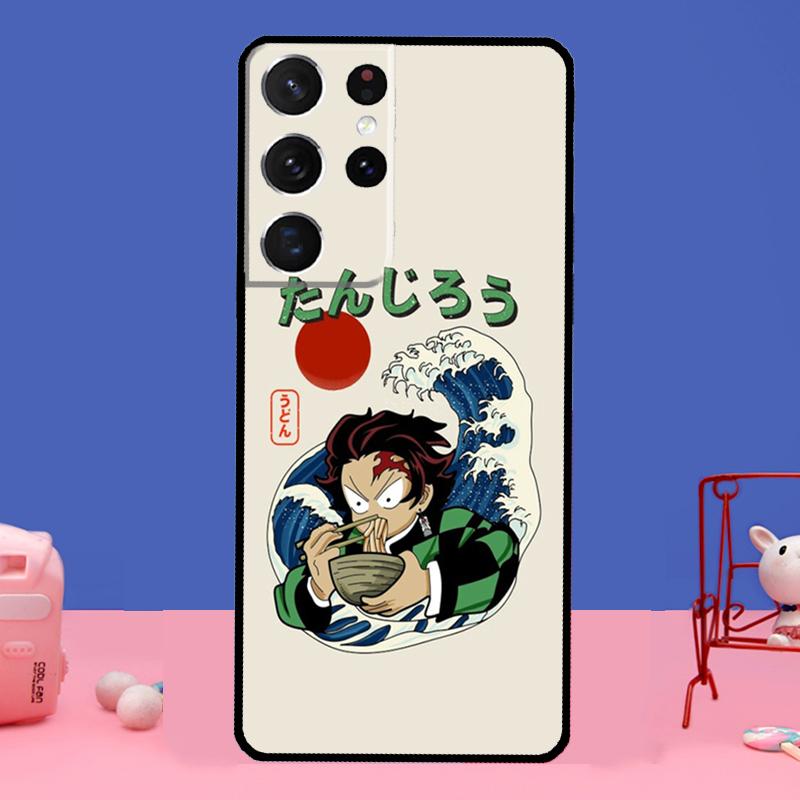 Etui Demon Slayer Kimetsu no Yaiba dla Samsunga Galaxy S21 S22 Ultra S20 FE S8 S9 S10 Note 10 Plus Note 20 Ultra Coque