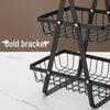 Wooden Handle Iron Art Fruit & Snack Storage Basket