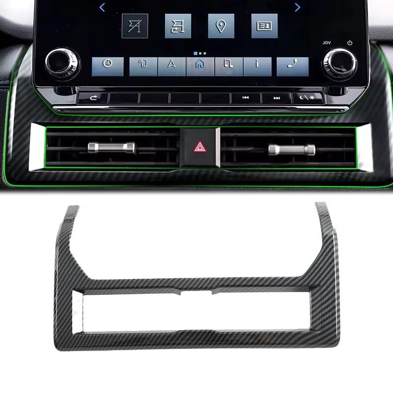 ABS Carbon Fibre For Mitsubishi Triton L200  2024 Interior Accessories Window Switch Steering wheel Gear Shift Panel cover