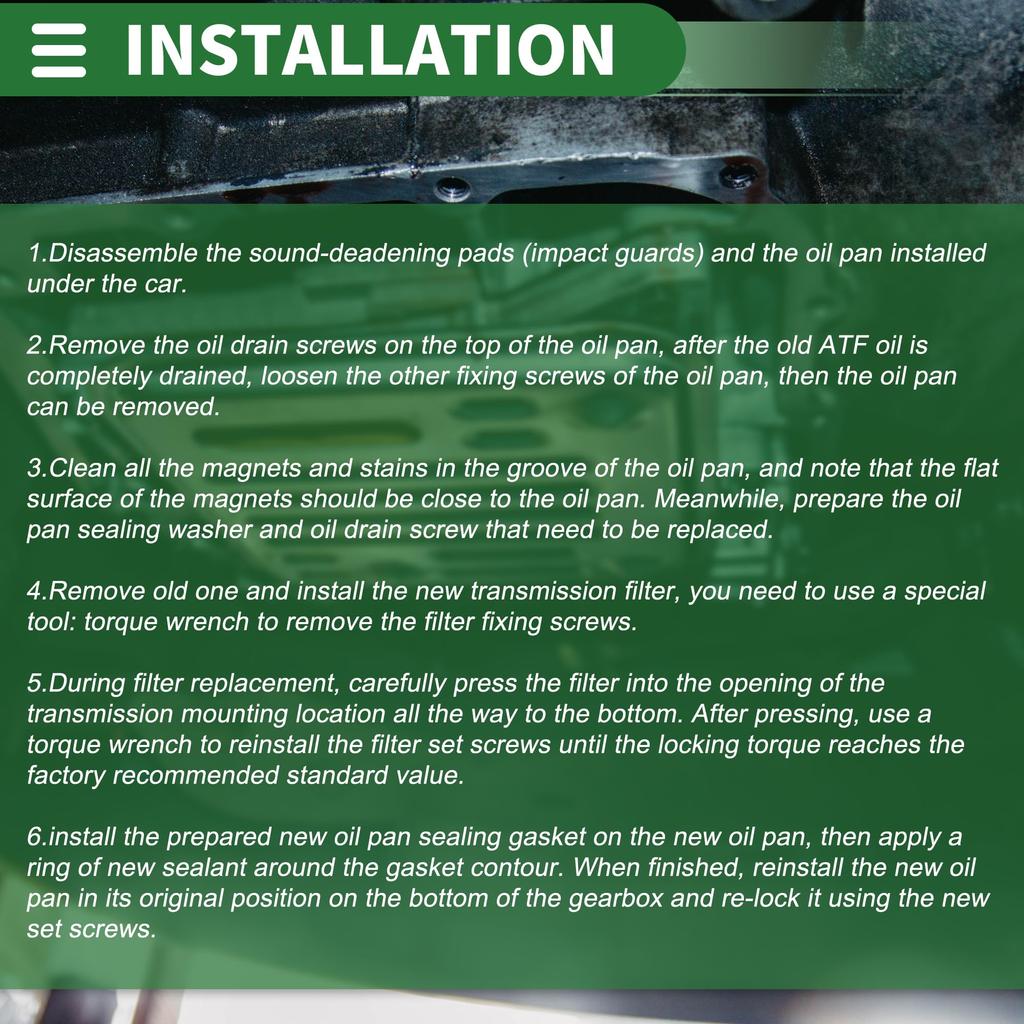 Motoforti Automatic Transmission Oil Filter Kit for Lexus RX300 1999, Metal Cork with Gasket, Silver Tone, Part Number 3533021011