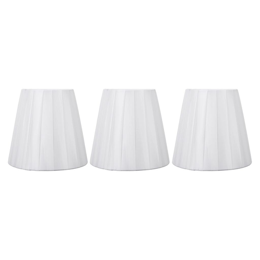 3pcs Fabric Lampshade Pleated Clip On Decorative Lamp Shade for Wall Table Lamp Modern E14 Candle Ch
