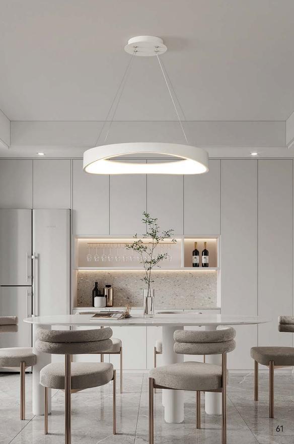 Circulo - Modern LED Ring Lamp White 52 Cm