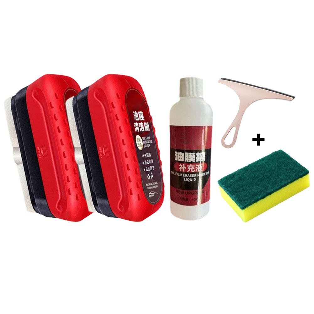 NEW High-end 120ml Car Glass Cleaner Automotive Glass Sponge Windshield Cleaner Wash Cleaning Film Mild Oil Car Kit Brush D9M3