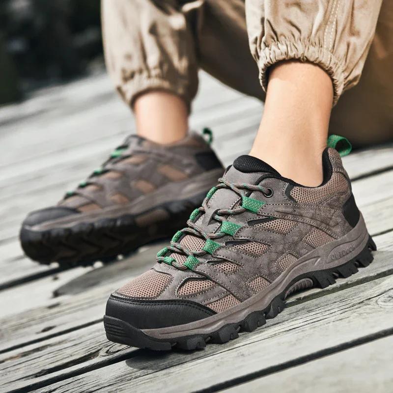 Mode Neue Mesh Atmungsaktive Wanderschuhe Sommer Herren Sneaker Outdoor Rutschfeste Wanderschuhe Leichte Herrenschuhe Herren Freizeitschuhe