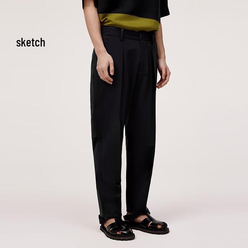 

LE_SSO Men s 2024 Spring Loose Straight-Leg Casual Pants S