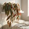 Plastic Artificial Green Plants Realistic Artificial Leaf Branch  Outdoor Garden Decor