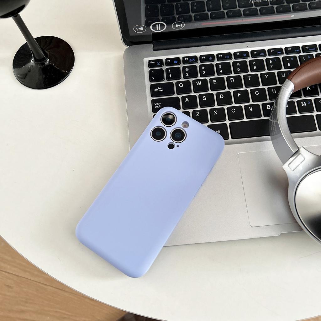 For Apple 16 ProMax Solid Color Phone Case for IPhone 15 All Inclusive Anti Drop 14 in Card Soap Case