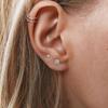 Cterwk 8 Pairs 316L Surgical Stainless Steel Stud Earrings Hoop Earrings for Women Men 14K Gold Plated Flat Back CZ Earrings Set