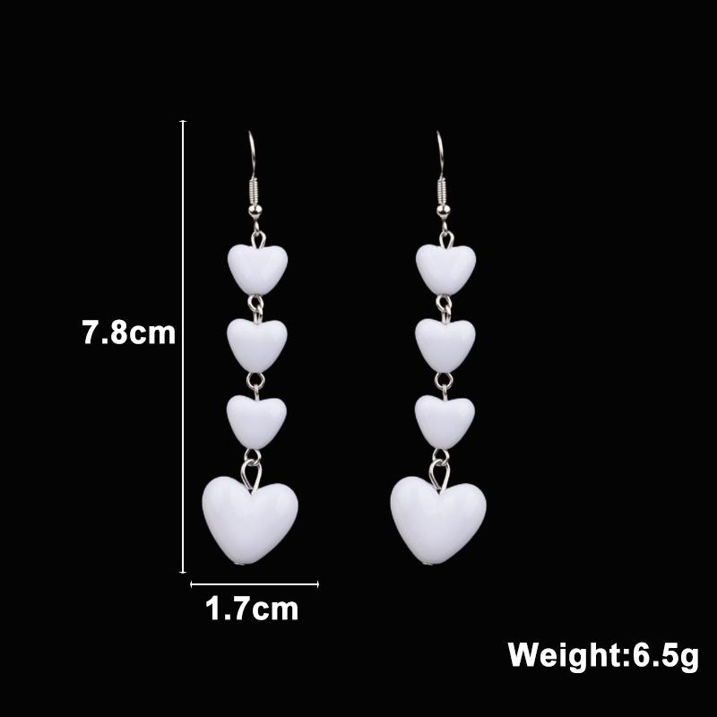 Imitation Pearl Earrings for Women Hollow Heart Pendants Korean Drop Earrings Personality Hanging Earrings Boucle Oreille Femme