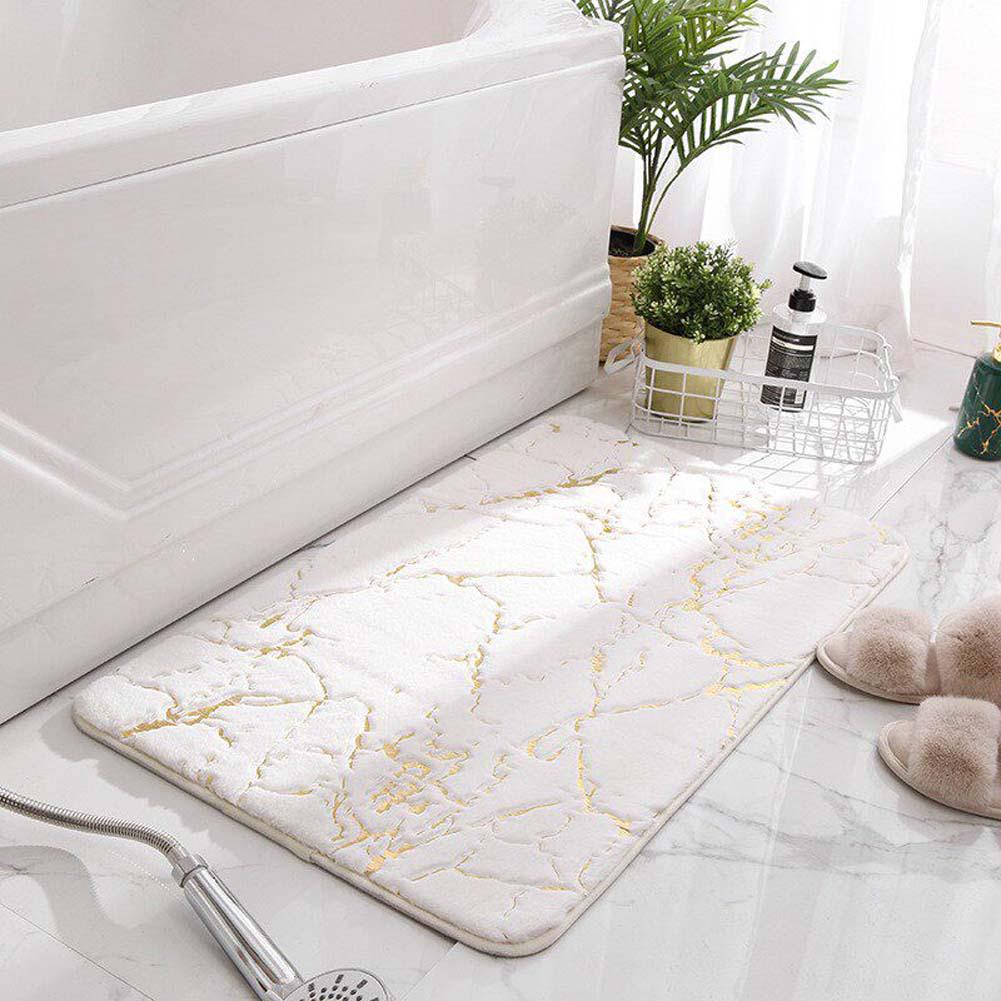 Luxury Non-Slip Bathroom Mat - Easy Clean, High-End Rabbit Hair Design with Suction