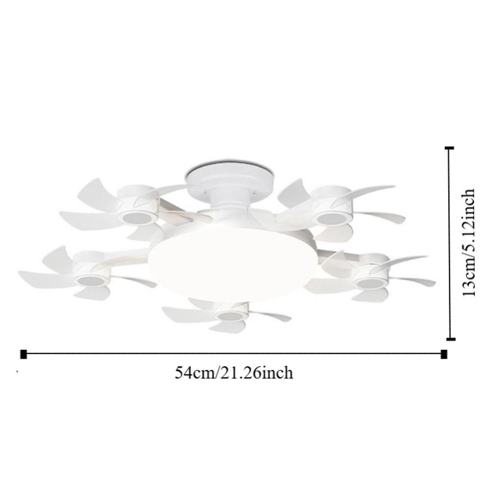 Wind Speed Adjustable Hanging Fan with LED Light 3 Lighting Modes Electric Cordless Fan Office