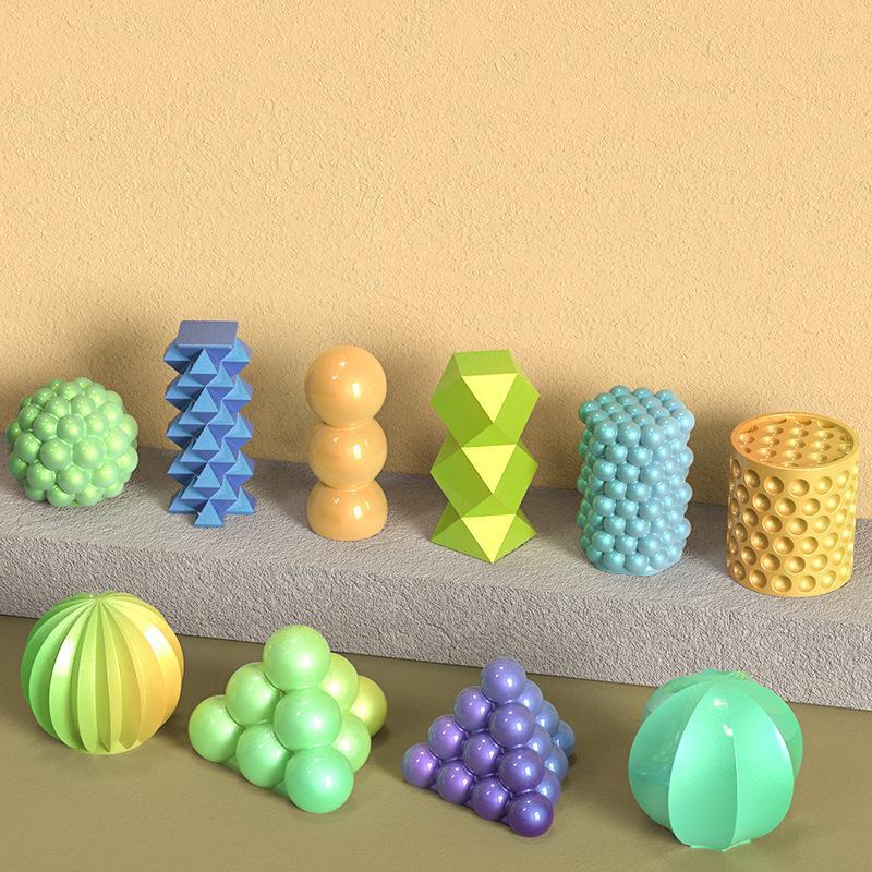 Multi-Style Geometric Bubble Ball Silicone Candle Mold Spherical Lantern Crystal Epoxy Resin Mould Decor