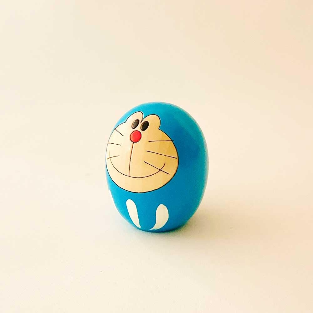 Usaburo Kokeshi Doraemon Daruma Kokeshi Doll Doraemon Figure Made in Japan Interior Gift Kokechi (Large)