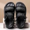 2025 New Man Sandals Hollow Out Beach Footwear Anti-collision Toe Wading Aqua Shoes Comfy Breathable Men Luxury Sandals