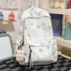 Schoolbag High Value Korean Version Ins Style Backpack Female Student Large Capacity Cute Cartoon Schoolbag Lightweight Simple Backpack