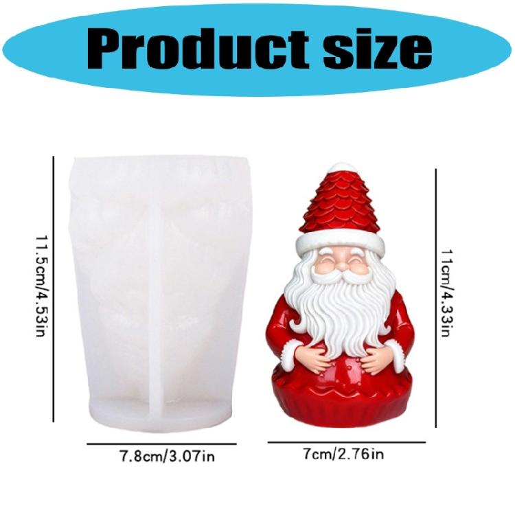 Christmas Theme Candle Silicone Mold Santa Shape Silicone Mould For Handmade Candle Soap Making Epoxy Resin Craft