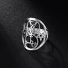 Demon Seal Ring Lucifer Sigil of Lilith Adjustable Women Ring Solomon Magic Protection Amulet Stainless Steel Jewelry
