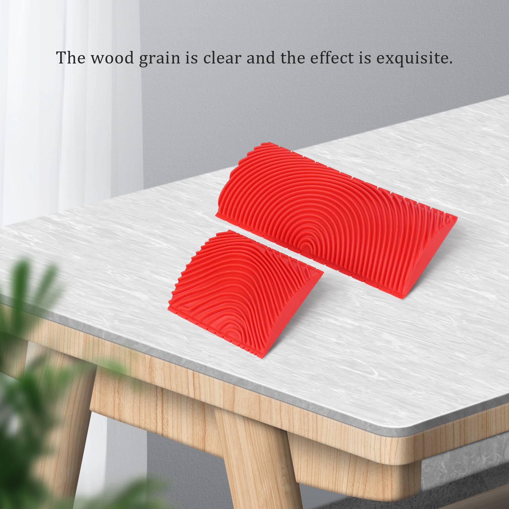 

ABWR-2PCS 3 Inch 6 Inch Imitation Wood Grain Paint Roller Brush Wall Painting Tool Sets Wall Texture Art Painting Tool Set красный