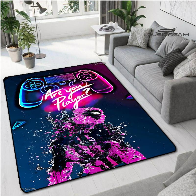 Anime Gamer Game Controller Rug Kids Play Carpet Living Room Bedroom Door Non-slip Mat Photography Props Birthday Gift Alfombra